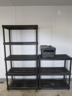 Brother Printer & (2) Shelves 1'5"x3'2" & 1'5"x6'.