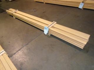 Selling Off-Site -  (15) Oak B Rail 1 5/8"Hx3"W, Length 12',  Located At Unit A 8080 36th Street SE Calgary, For Viewing & More Information Please Call Darko At 403-287-1101.