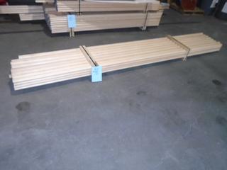 Selling Off-Site -  (16) Oak High Profile B Rail 2 5/8"Hx2 3/4"W Length 12',  Located At Unit A 8080 36th Street SE Calgary, For Viewing & More Information Please Call Darko At 403-287-1101.