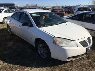 Selling Off-Site -  2006 Pontiac G6 4 Door Car c/w V6, Auto, With Key, Showing 232,942 Kms, VIN 1G2ZG558464224117.  Location - 527 North 200 East, Raymond, AB -  For Further Information Please Call Chris 403-308-1161.