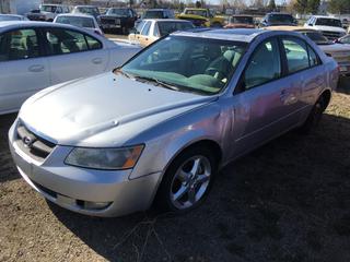 Selling Off-Site -  2008 Hyundai Sonata 4 Door Car 3.3, Auto, With Key,  Showing 26,398 Kms, VIN 5NPET46F98H324224.  Location - 527 North 200 East, Raymond, AB -  For Further Information Please Call Chris 403-308-1161.