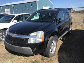 Selling Off-Site -  2006 Chev Equinox 4 Door Car c/w V6, Auto, No Key, Showing 224,501 Kms, VIN 2CNDL73F366158328.  Location - 527 North 200 East, Raymond, AB -  For Further Information Please Call Chris 403-308-1161.
