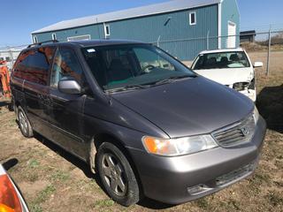 Selling Off-Site -  1999 Honda Odyssey Van c/w 3.5, Auto, With Key, Showing 306,538 Kms, VIN 2HKRL1869XH008141.  Location - 527 North 200 East, Raymond, AB -  For Further Information Please Call Chris 403-308-1161.