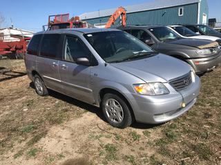 Selling Off-Site -  2001 Mazda MPV c/w V6, Auto, With Key,  Showing 207,178 Kms. VIN JM3LW28G010209899.  Location - 527 North 200 East, Raymond, AB -  For Further Information Please Call Chris 403-308-1161.