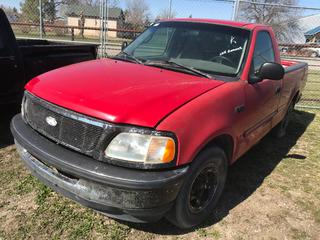 Selling Off-Site -  1997 Ford F150 P/U P/U c/w V8, Auto, With Key, Short Box, Showing 273,533 kms, VIN 2FTDF1723VCA65616. Location - 527 North 200 East, Raymond, AB -  For Further Information Please Call Chris 403-308-1161.
