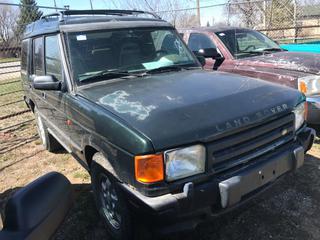 Selling Off-Site -  1995 Land Rover Discover 4x4 SUV c/w 3.9, Auto, No Key, Showing 212,451 Kms, VIN SALJY1240SA123256. Location - 527 North 200 East, Raymond, AB -  For Further Information Please Call Chris 403-308-1161.