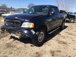 Selling Off-Site -  2003 Ford F150 Crew Cab P/U c/w V8, Auto, With Key, Showing 241,080 Kms, VIN 2FTRX18L83CA30979. Location - 527 North 200 East, Raymond, AB -  For Further Information Please Call Chris 403-308-1161.
