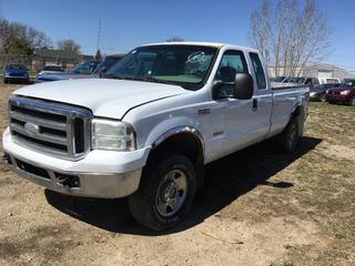 Selling Off-Site -  2006 Ford F250 Extended Cab Super Duty w/ 6.0 Diesel P/U c/w 5.4, Auto, No Key, Long Box, VIN 1FTSX21P46EA31128. Location - 527 North 200 East, Raymond, AB -  For Further Information Please Call Chris 403-308-1161.