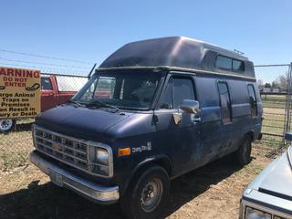 Selling Off-Site -  1979 Chev Van c/w V8, Auto, With Key, Showing 38,209 Kms, VIN CGL25A4120945. Location - 527 North 200 East, Raymond, AB -  For Further Information Please Call Chris 403-308-1161.