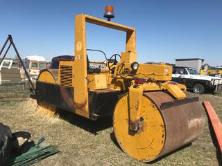 Selling Off-Site -  Hyster C350A Roller c/w Diesel, Moves Forward & Back, With Key. Location - 527 North 200 East, Raymond, AB -  For Further Information Please Call Chris 403-308-1161.