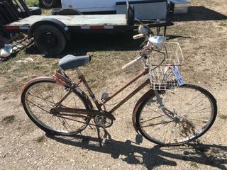 Selling Off-Site -  Raleigh Antique Bike. Location - 527 North 200 East, Raymond, AB -  For Further Information Please Call Chris 403-308-1161.