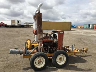 White's S/A Pintle Hitch Irrigation Pump c/w 6" Discharge.