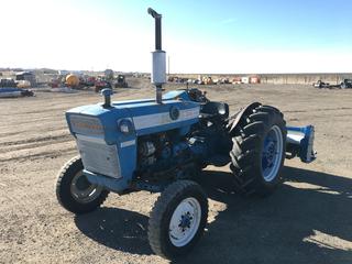 Ford 3000 Tractor c/w 4 Cyl Gas, Direct Trans, Maletti 6' PTO Tiller, 6.00-16 Front, 13.6/12-28 Rear Tires. S/N C5NN7006-K