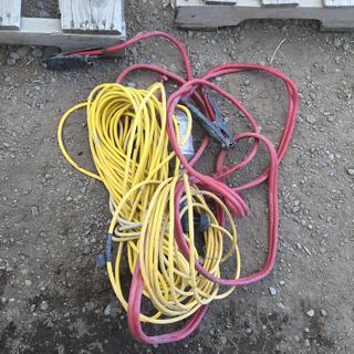 Extension Cord, Trouble Light, Set of Booster Cables.