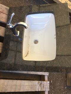 Granite Counter Top w/ Sink & Faucet.