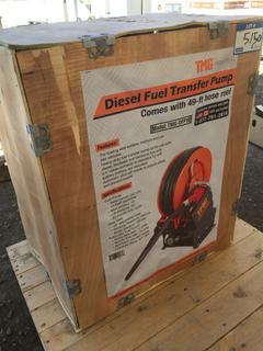 (New) Diesel Fuel Transfer Pump w/ 49' Hose Reel.