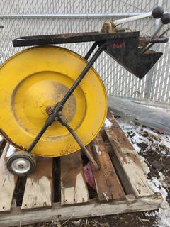 Roll of Metal Banding on Cart w/ Tightner & Clamper.