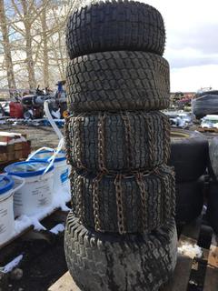 Quantity of Tires w/ Rims & Chains.