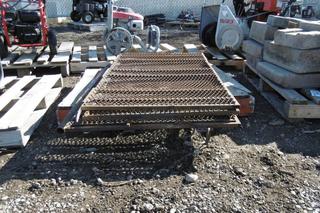 Steel Grate 3 Panels 30" x 57" Hinged Together.