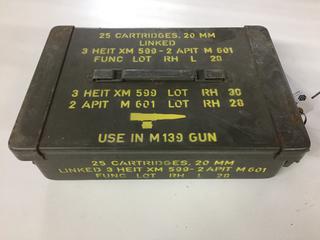 Metal Ammo Box, 14" x 9-1/2" x 4".