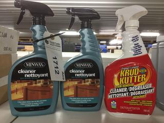 (2) Minwax Cabinet Cleaner & (1) Cleaner/Degreaser.