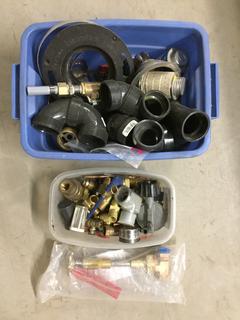 Assorted Brass Fittings & Plumbing Supplies.