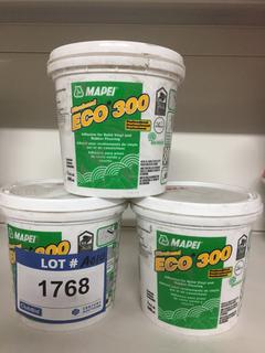 (3) 946ml Mapei Ultrabond Eco 300 Flooring Adhesive.