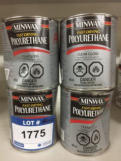 (4) 946ml Minwax Clear Gloss Polyurethane.