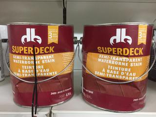 (2) 3.78L Superdeck Semi-Transparent Stain Tint Base.