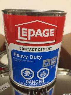 (6) 946ml LePage Heavy Duty Contact Cement.