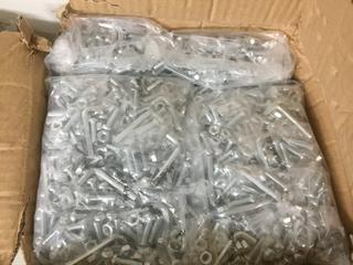 Box of 1/4” Cap Screws & 1/4” Nuts c/w Allen Key. 400 Packs/Case.