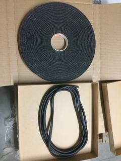 Single 3/8" x 1" Coated Foam Tape & 50' U-Shaped Channel.
