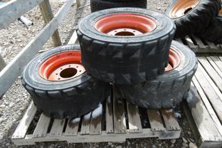 (3) 13x12x16.5 Skid Steer Tires & Rims.