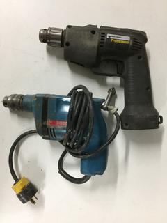 Bosch Drill & Black & Decker Drill (No Battery).