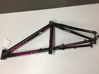 Black/Pink Bike Frame.