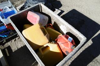 Wooden Crate w/ Gas Cans.