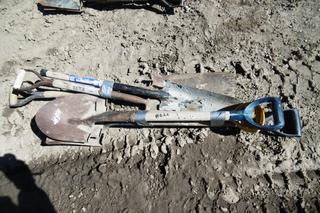 (3) Spade Shovels & (3) Drain Spade Shovels.