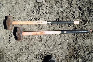 (2) Sledge Hammers. (Fiberglass Handles)