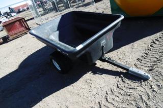 Black Dump Cart for Garden Tractor.