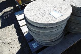 (8) Round Paving Stones 18" Diameter 2" Thick.