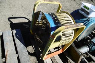 22" Industrial Fan Yellow - *1 Fan Blade Broken*.