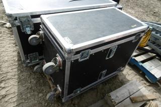 Empty Sound Equipment Case 28"x20"x37" - On Wheels.