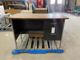 2-Drawer Metal Desk, 45" 24" x 29".