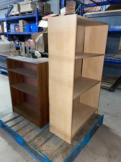 28" x 4' x 1' 2-Shelf Unit, 16" x 2' x 28" 2-Shelf Unit & 2' x 8" x 31-1/2" 3-Shelf Unit.