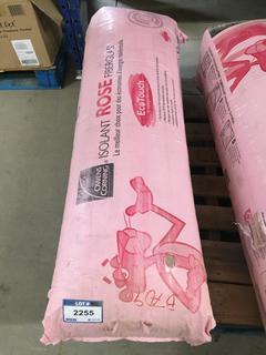 Pink Fibreglass Insulation, R Value Unknown.