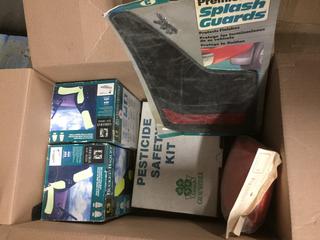 Box of Assorted Seat Covers, Mud Flaps, Etc.