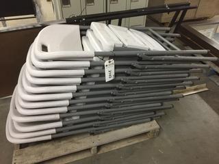 (12) Folding Plastic/Metal Chairs.