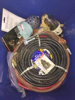 Assorted Air/Natural Gas Hoses & Compressor Parts.