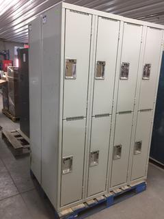 4-Door Metal Locker, 24" x 18" x 72".