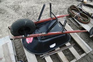 Job Mate Wheel Barrow & (2) Pry Bars.